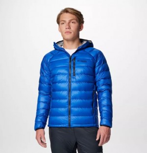 Columbia Arctic Crest™ Down Hooded Men Jackets Blue | RWJUVO-289