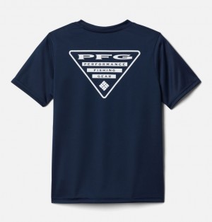 Columbia PFG Kids' Shirts | WXUNJT-536