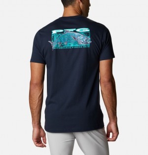 Columbia PFG Men T-Shirts | AWSZKQ-318