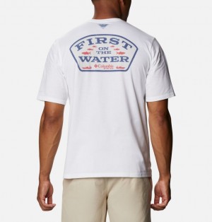 Columbia PFG Men T-Shirts | FLQTMH-480