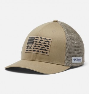 Columbia PFG Mesh Fish Flag Baseball Men Hats | GXHBEO-835