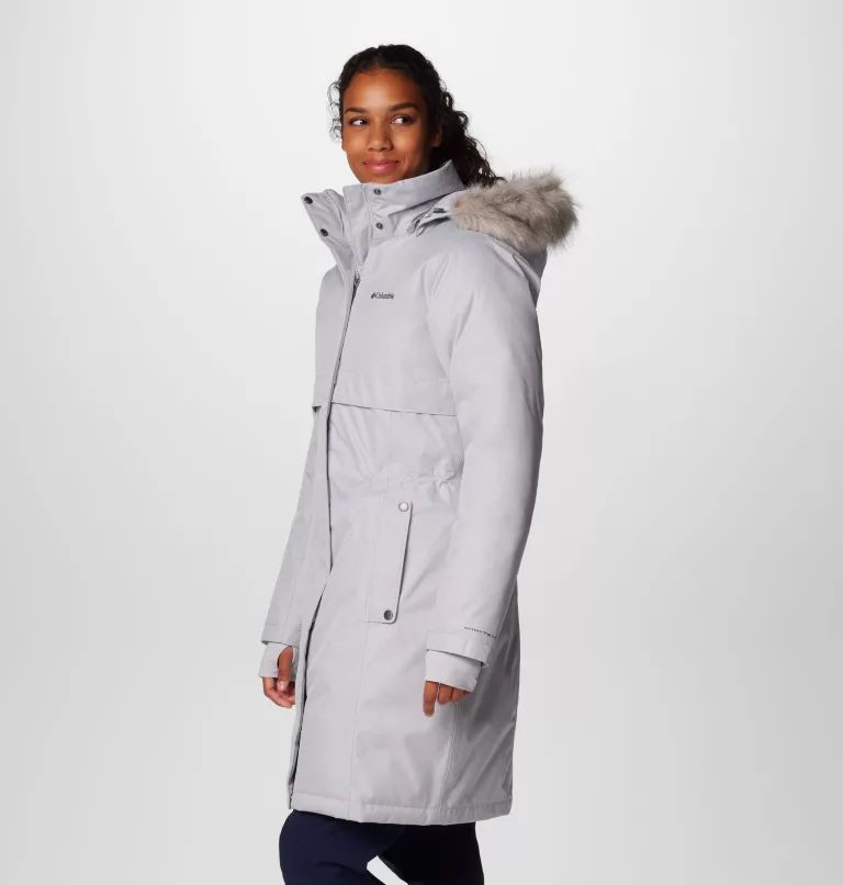 Columbia Apres Arson™ II Winter Long Women Down Jackets Grey | CHNMRV-560