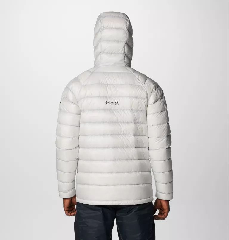 Columbia Arctic Crest™ Down Hooded Men Jackets White | NLPZES-259