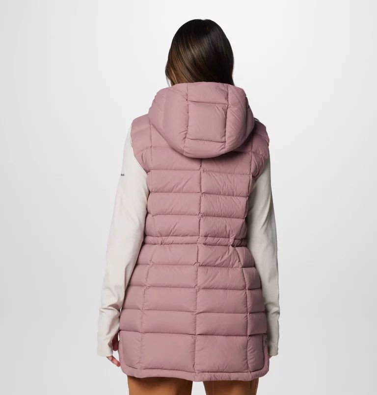 Columbia Ardenwood™ Mid hooded Down Women Vest Pink | BDLAFQ-576