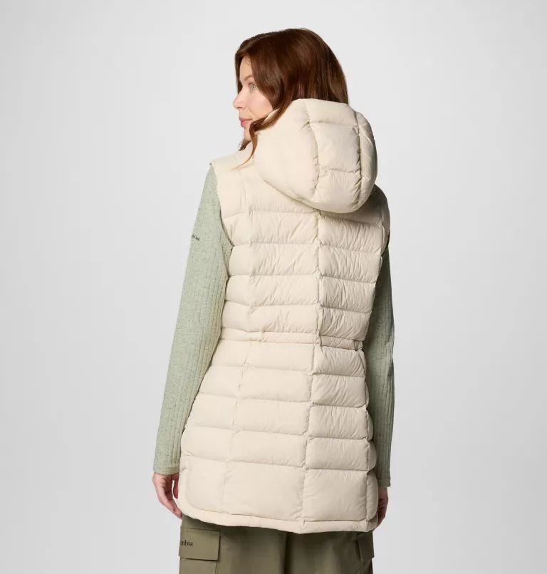 Columbia Ardenwood™ Mid hooded Down Women Vest Cream | LEXBGT-713