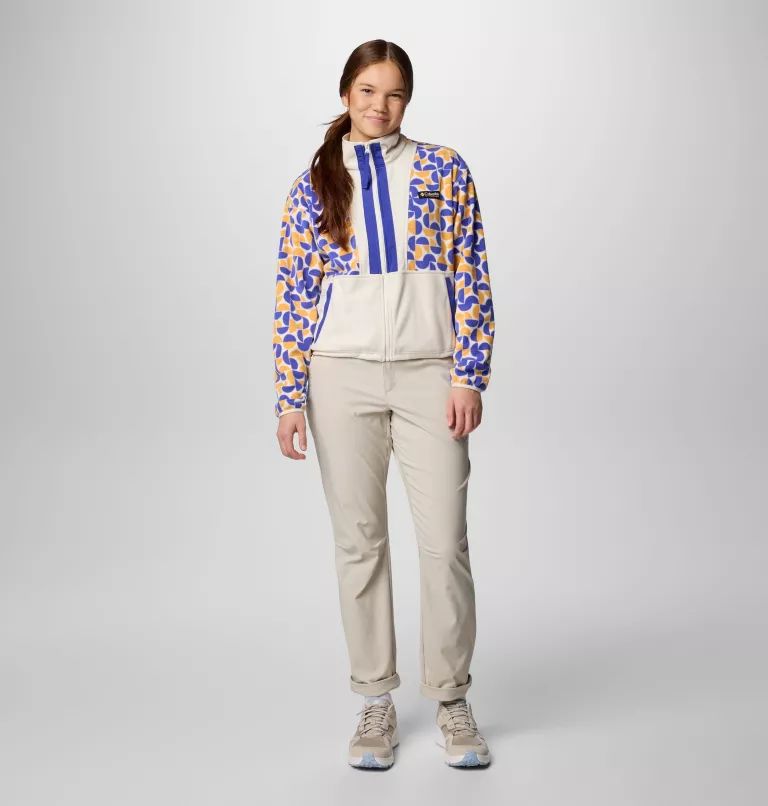 Columbia Backbowl™ II Printed Full Zip Fleece Women Jackets White / Blue | SVFBHM-637