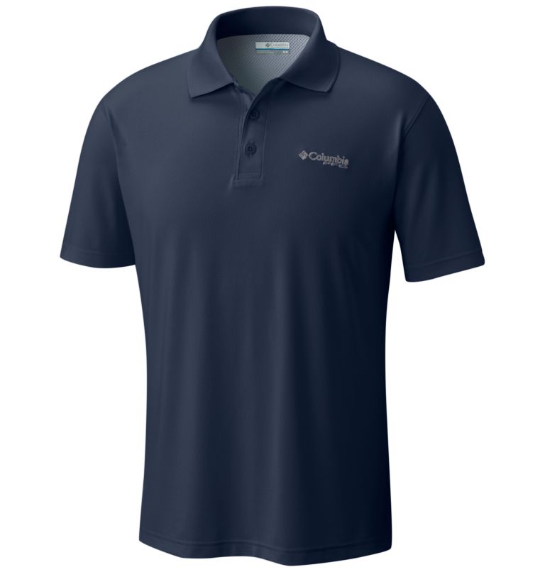 Columbia PFG Skiff Cast Men Polo Shirts | GSVFZT-106