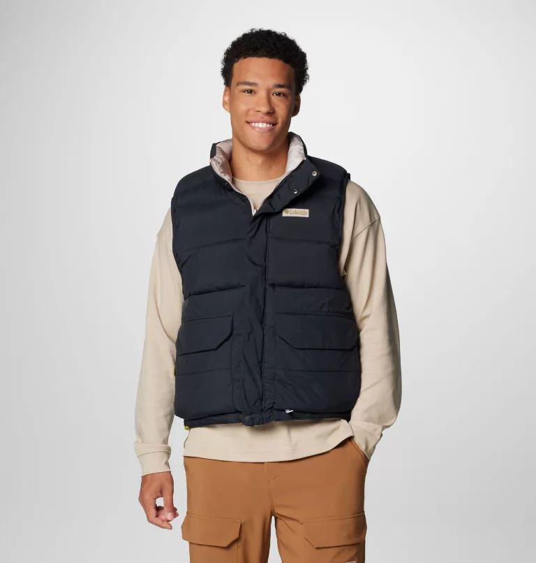 Columbia Reversible Men Vest Black | KFNWAT-703