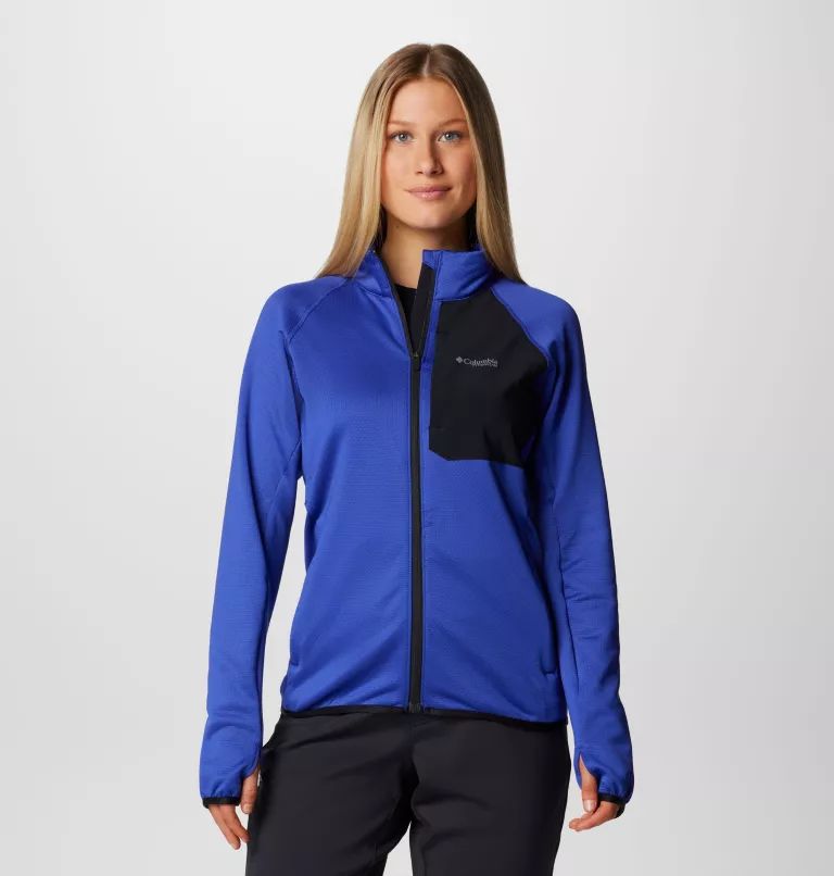 Columbia Triple Canyon™ Grid Fleece Full Zip Women Jackets Blue | JCDQBW-723